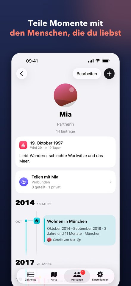 Teile Momente mit den Menschen, die du liebst